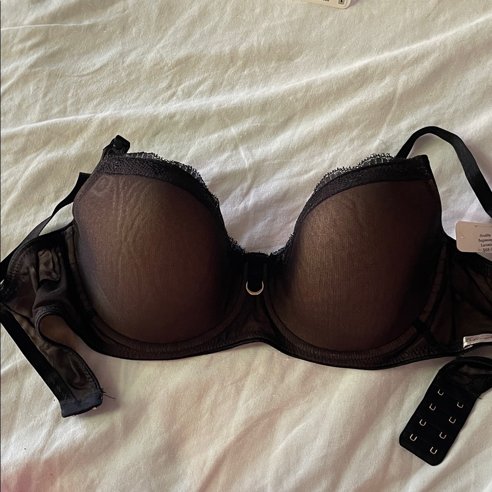 Lactation bra by Bella Materna, black lace. Size 34E